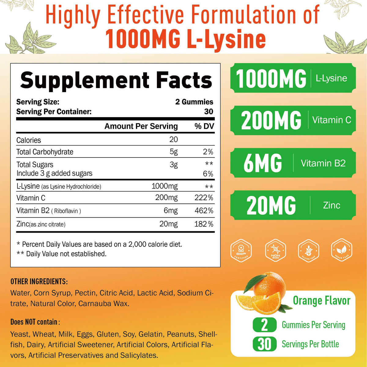 Gummy SUGAWITA L-Lysine avec vue de près