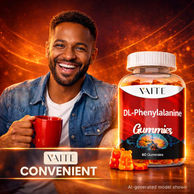 Gummy VAITE DLPA 1000mg avec plusieurs gummies dispersés