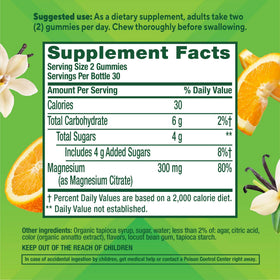 Gummy Vitafusion au citrate de magnésium, vue de près