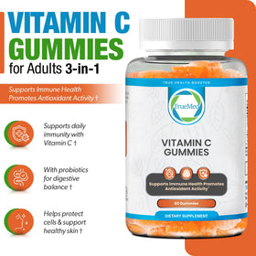Gummy Vitamine C TRUEMED sur fond blanc