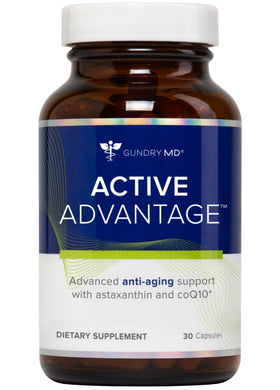 Gundry MD Active Advantage Astaxanthin et CoQ10 30 capsules vue de face