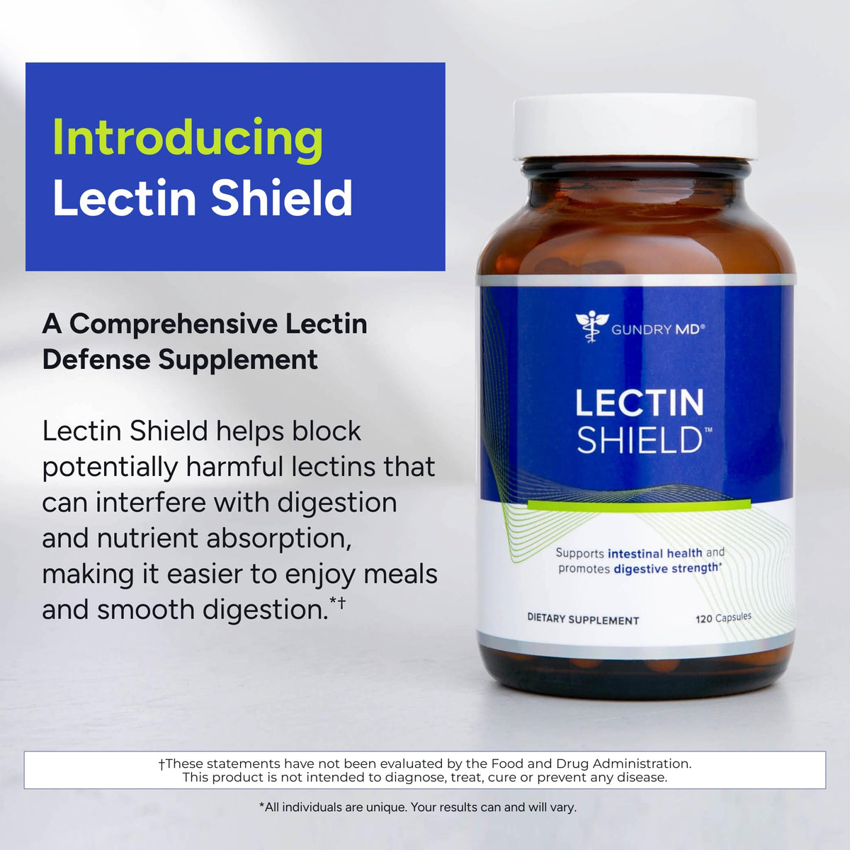 Gundry MD Lectin Shield boîte de 30 portions, vue latérale