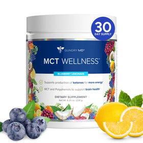 Gundry MD MCT Wellness Powder 290g saveur citron myrtille vue de face