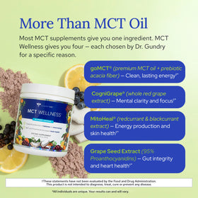 Gundry MD MCT Wellness Powder 290g vue de côté