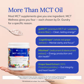 Gundry MD MCT Wellness Powder contenant de 30 portions