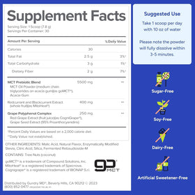 Gundry MD MCT Wellness Powder en vue latérale