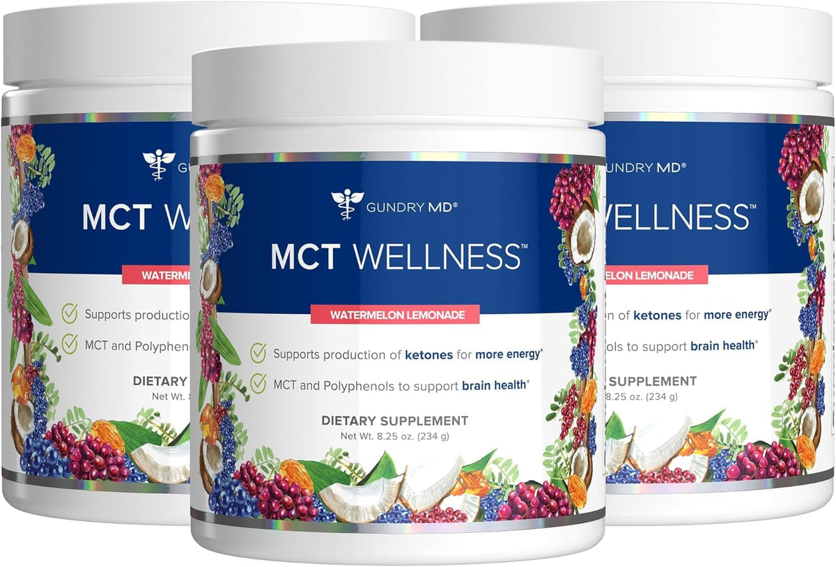 Gundry MD MCT Wellness Powder saveur pastèque citronnade, vue de face