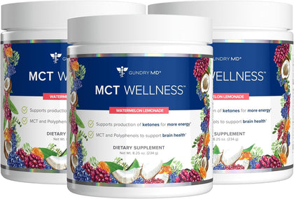 Gundry MD MCT Wellness Powder saveur pastèque citronnade, vue de face