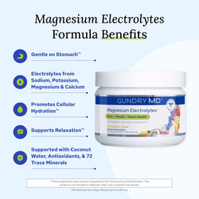 Gundry MD Poudre d'Électrolytes au Magnésium Saveur Citronnade, emballage