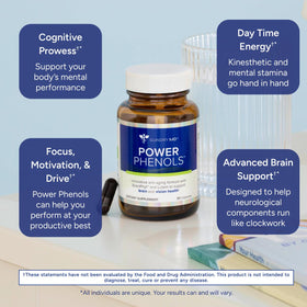 Gundry MD Power Phenols capsules sur un fond blanc
