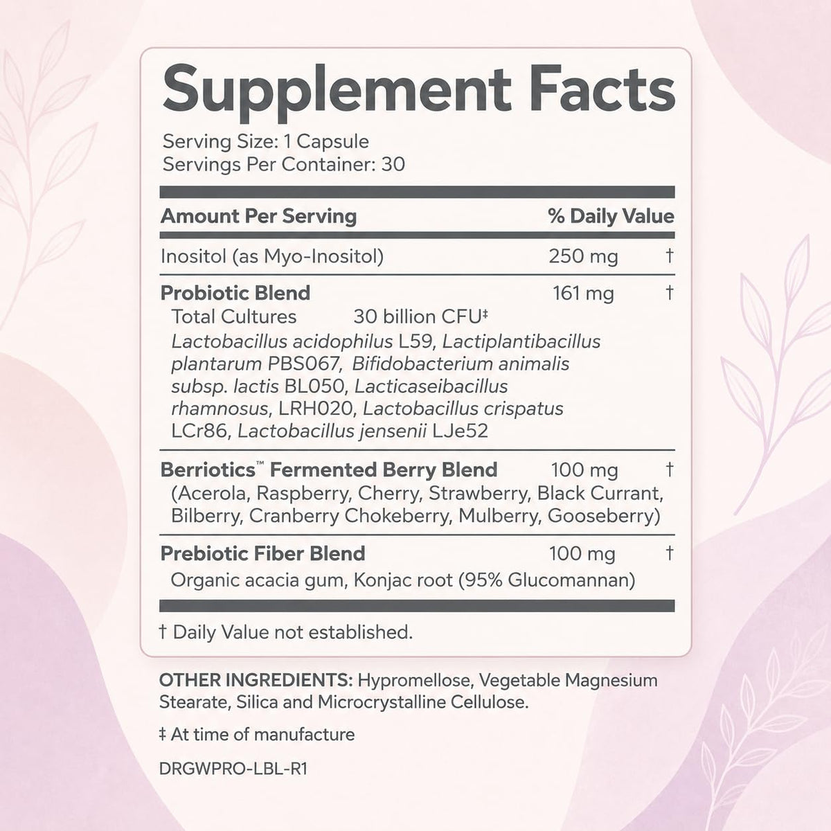 Gundry MD Probiotique Femme 30 Capsules sur une table en bois