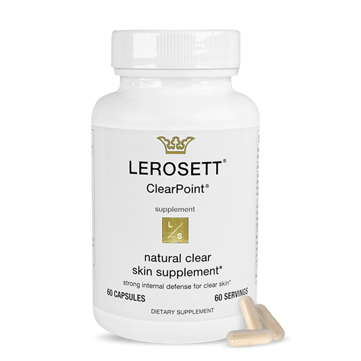 Gunilla Of Sweden LEROSETT Complément Alimentaire Anti-Acné 60 Capsules vue de face