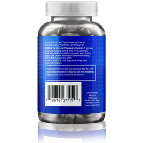 Gusevit Gummies d'Ashwagandha 1 500 mg bouteille ouverte avec gummies
