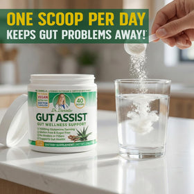 Gut Assist de Doctor Danielle, emballage ouvert avec poudre visible