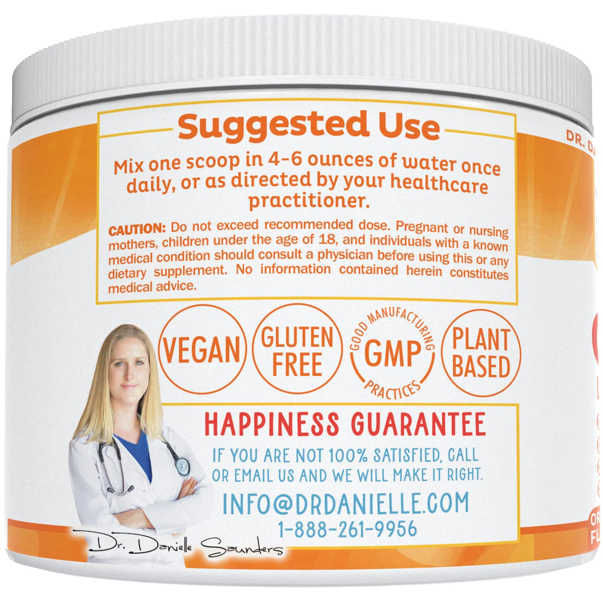 Gut Assist de Doctor Danielle, informations nutritionnelles au dos de l'emballage