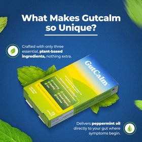 GutCalm capsules avec un verre d'eau