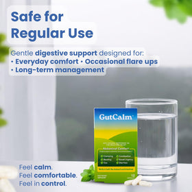 GutCalm capsules d'huile de menthe poivrée, vue latérale