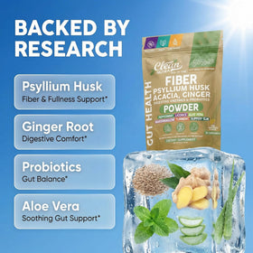 GutResto Clean Nutraceuticals poudre dans un verre d'eau