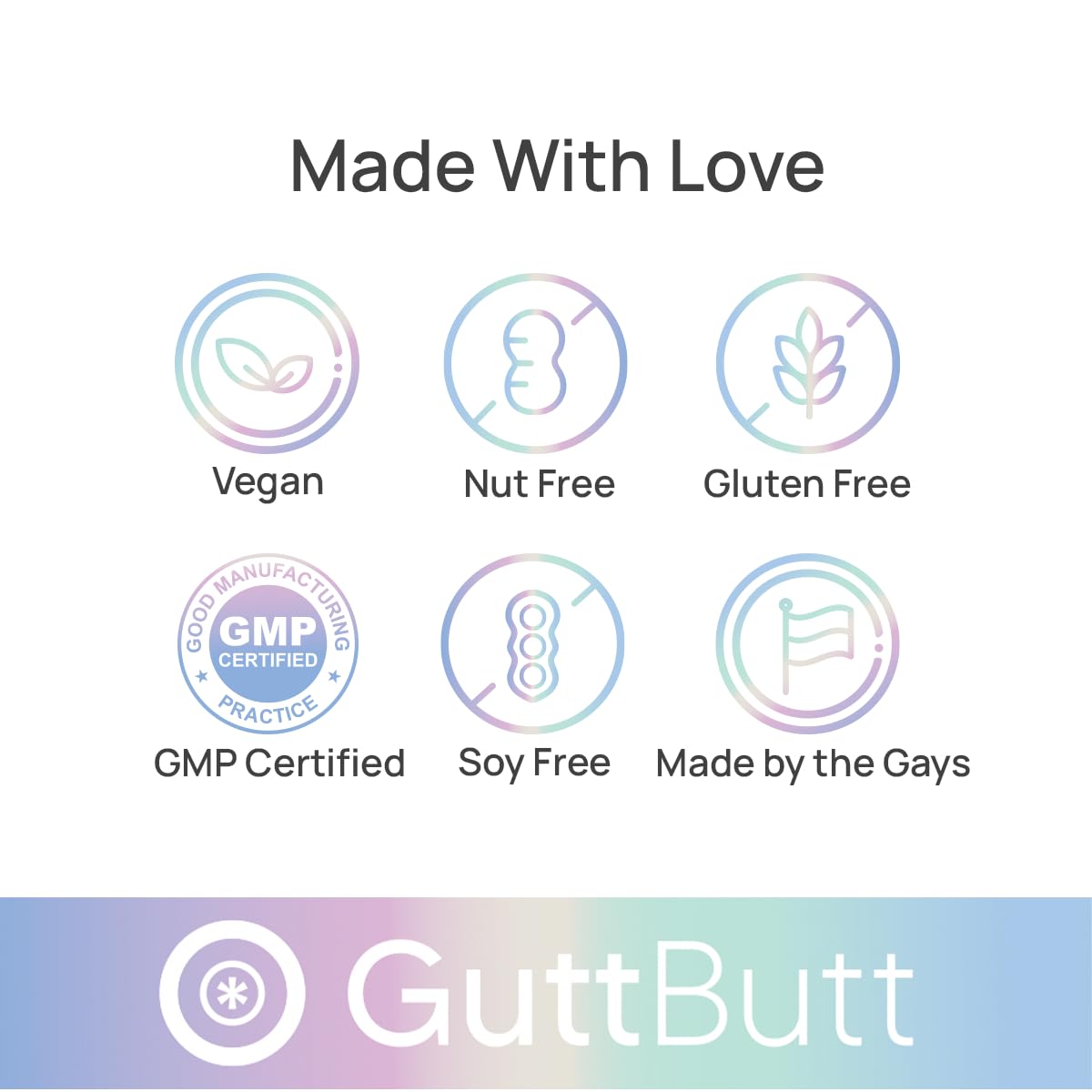 GuttButt complément alimentaire en fibres 120 capsules ouvertes