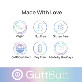 GuttButt complément alimentaire en fibres 120 capsules ouvertes