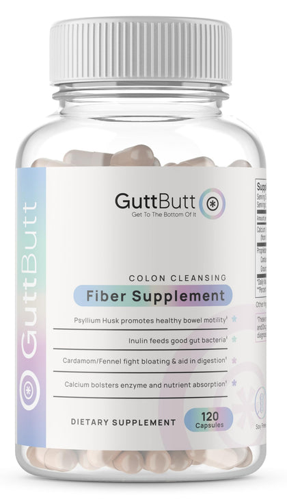GuttButt complément alimentaire en fibres 120 capsules vue de face
