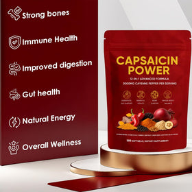 GXSAE Capsaicin Power gélules avec ingrédients listés