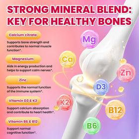 GZ HAOYUAN Calcium Citrate Gummies 1200mg avec des fruits frais