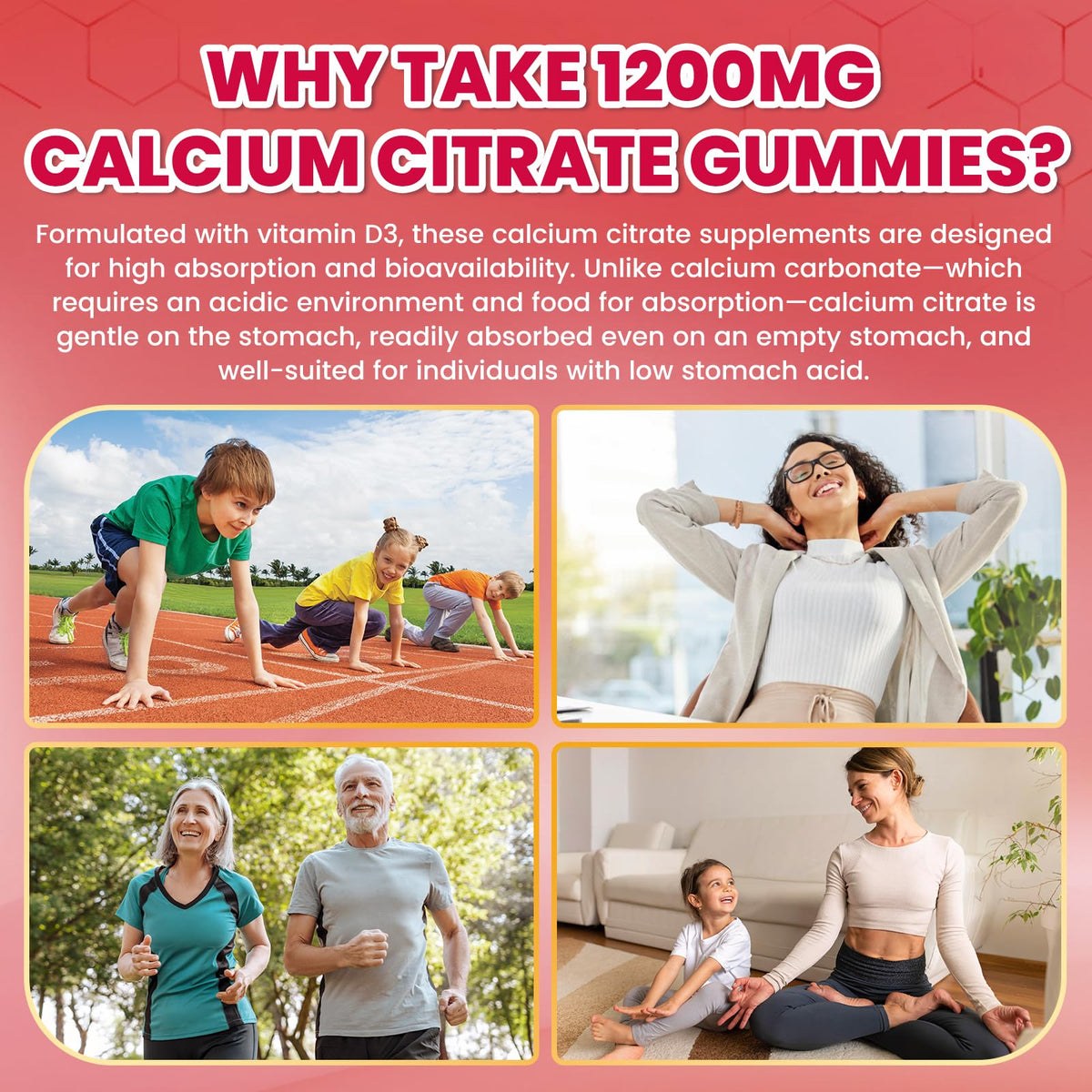 GZ HAOYUAN Calcium Citrate Gummies 1200mg et ses ingrédients