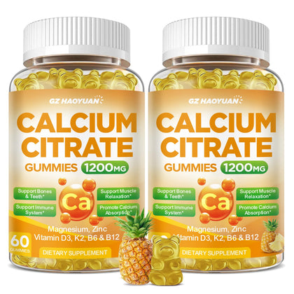 GZ HAOYUAN Calcium Citrate Gummies 1200mg packaging front view