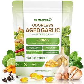 GZ HAOYUAN Extrait d'Ail Vieilli Capsules, paquet avant
