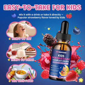 GZ HAOYUAN Gouttes de Magnésium Liquide pour Enfants 118 ml en gros plan