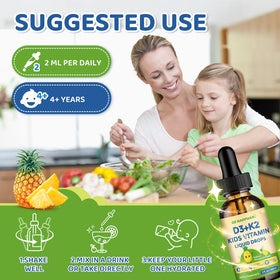GZ HAOYUAN Gouttes de Vitamine D3 K2 60 ml, bouteille sur une table