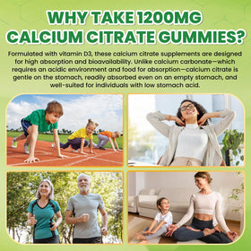 GZ HAOYUAN gummies au citrate de calcium 1200mg sur fond blanc
