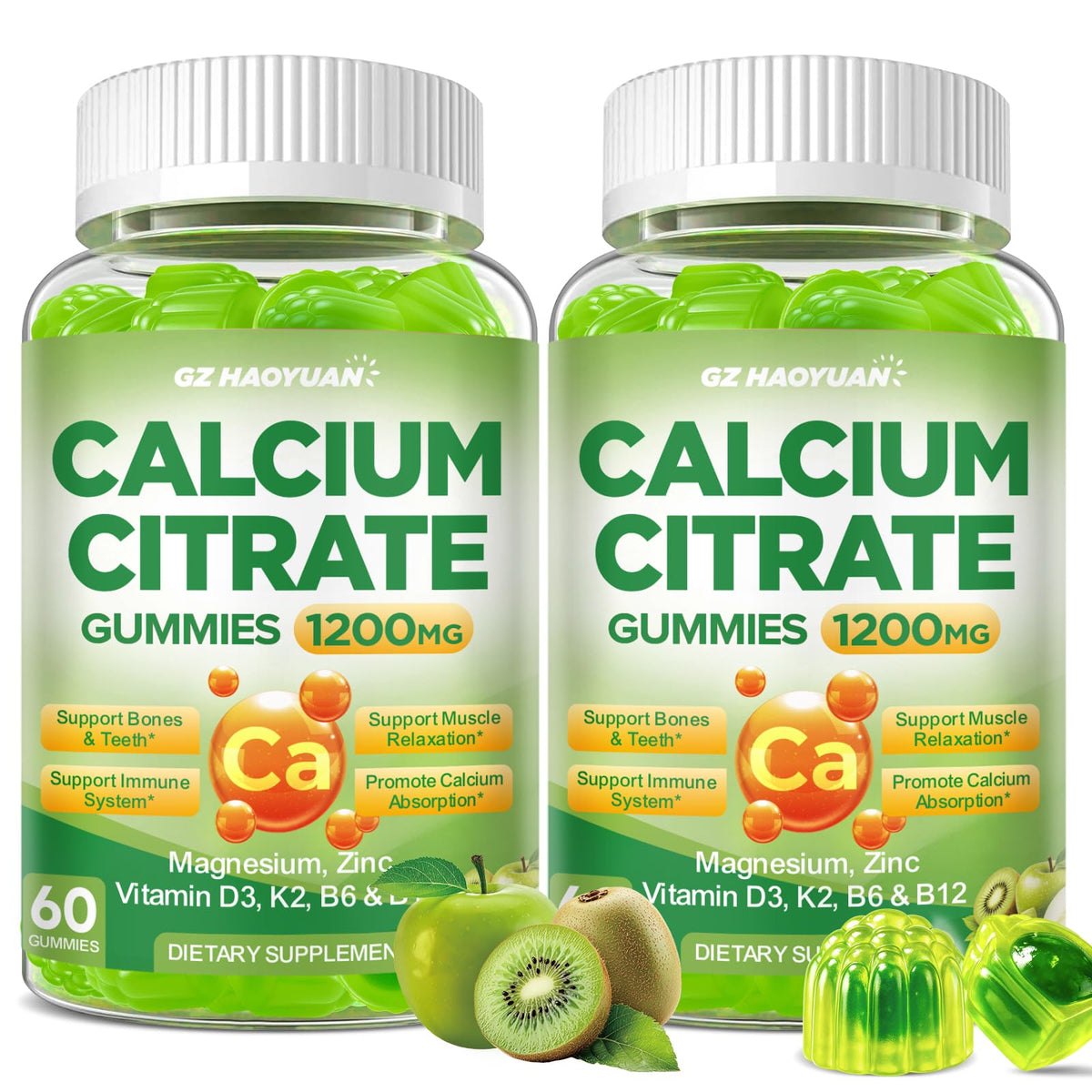 GZ HAOYUAN gummies au citrate de calcium 1200mg vue avant