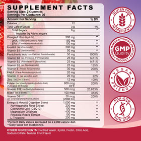 GZ HAOYUAN Gummies Complexe de Vitamines B Méthylées, gummies en gros plan