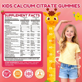 GZ HAOYUAN Gummies de Calcium pour Enfants, gummies en forme d'ours