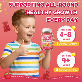 GZ HAOYUAN Gummies de Calcium pour Enfants, vue de l'arrière de l'emballage