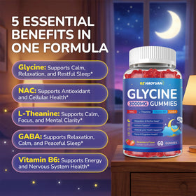 GZ HAOYUAN Gummies de Glycine 3g, vue de côté montrant la texture