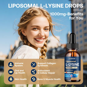 GZ HAOYUAN L-Lysine 1000MG Liquide Fraise présentation avec ingrédients