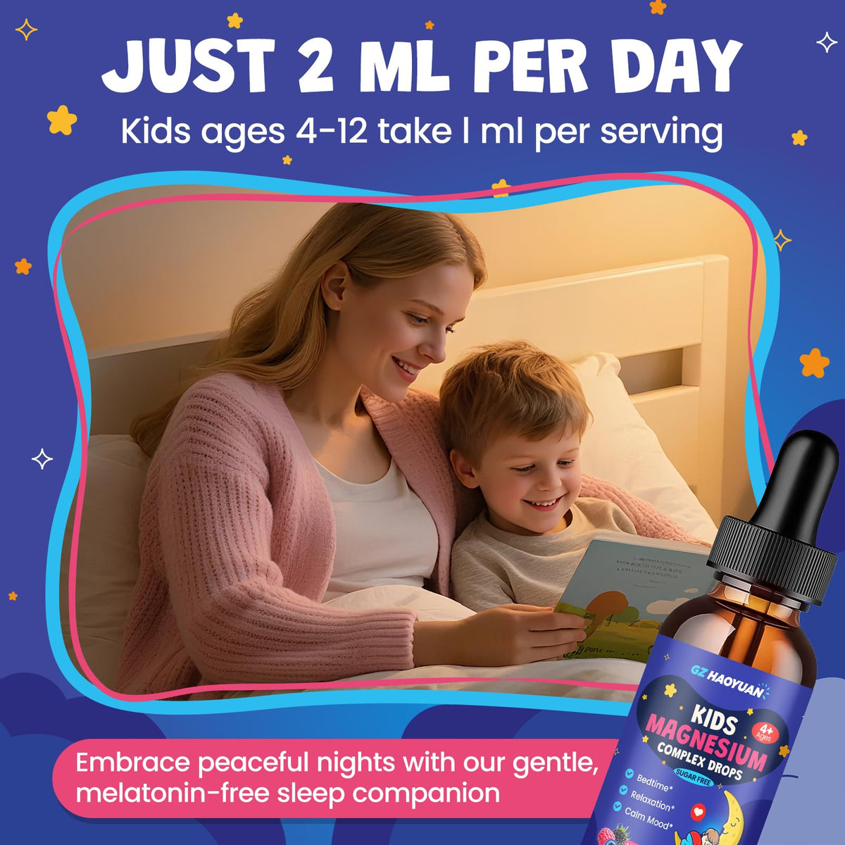 GZ HAOYUAN magnésium liquide 2 Fl Oz avec une cuillère doseuse