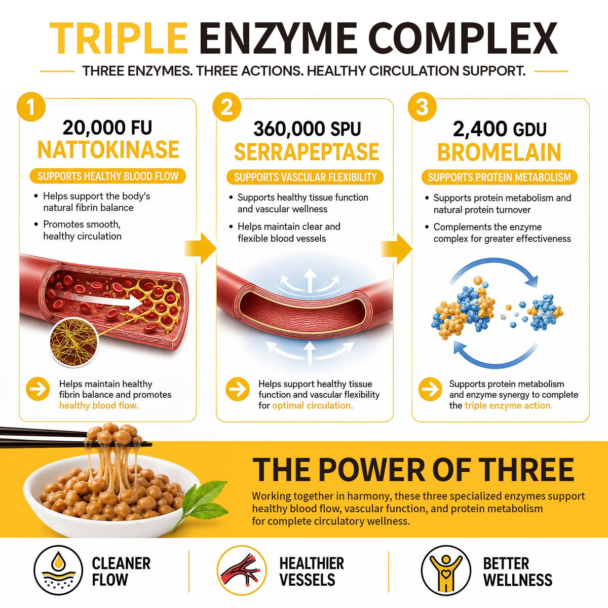GZ HAOYUAN Nattokinase 20 000 FU étiquette arrière