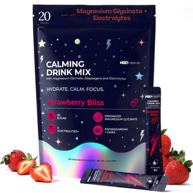 H2O Capsule Poudre de Magnésium Glycinate 20 Portions Fraise vue de face