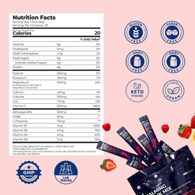 H2O Capsule Poudre de Magnésium Glycinate avec des fruits frais