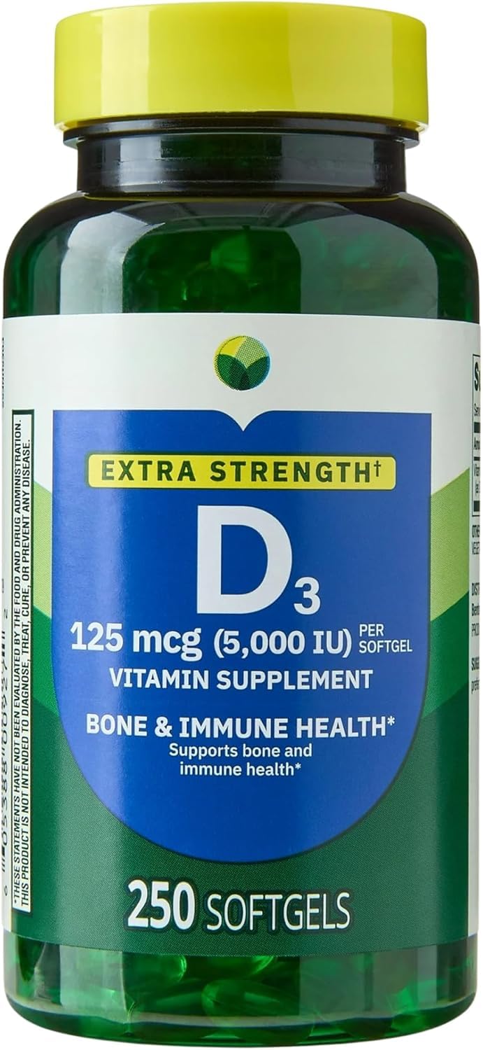 H4U Vitamine D3 125 mcg gélules 250 unités, flacon de face