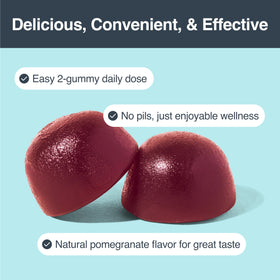 Habit + Habitat gummies de santé prostatique, présentation avec fruits