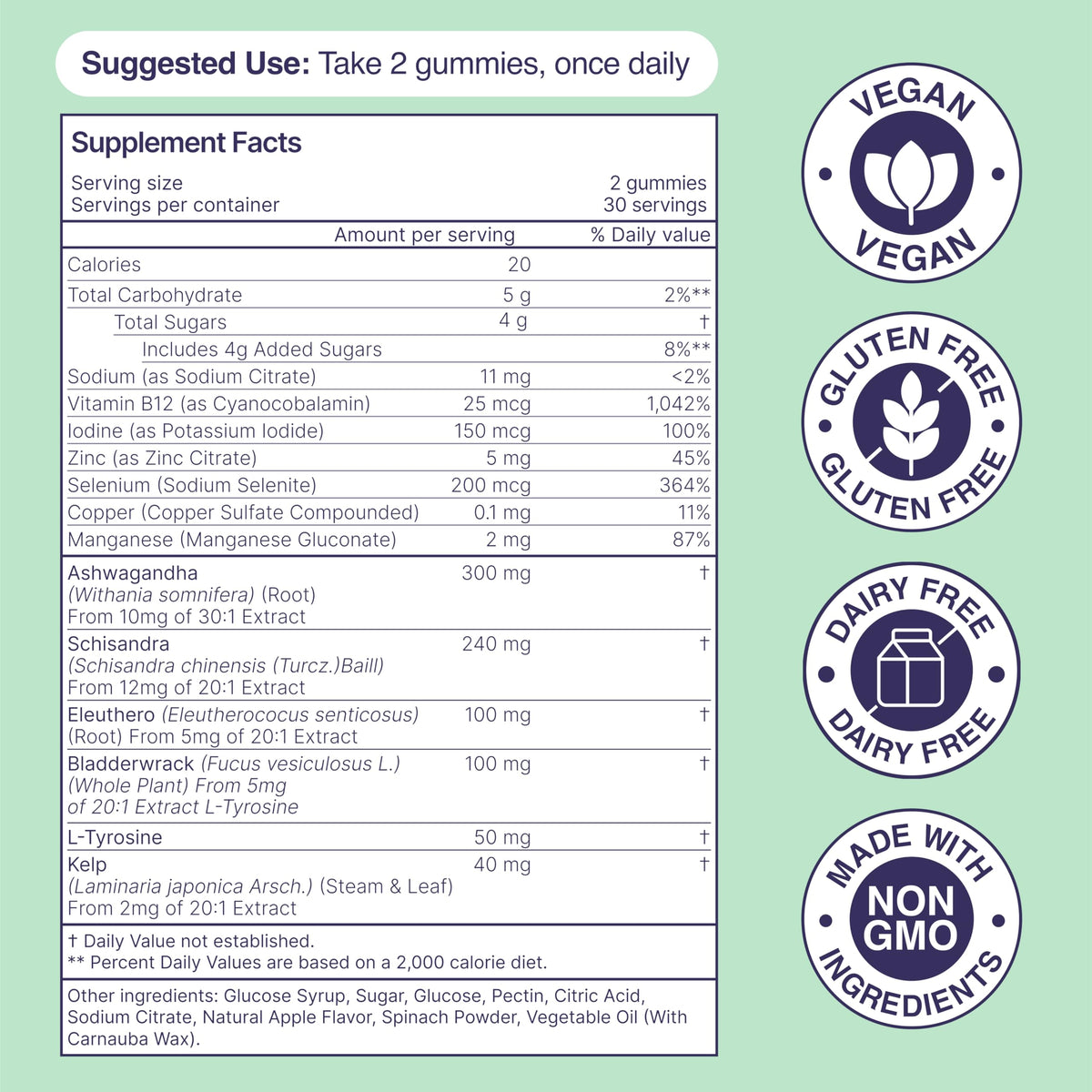 Habit + Habitat Gummy Thyroid Plus 200g avec des ingrédients naturels