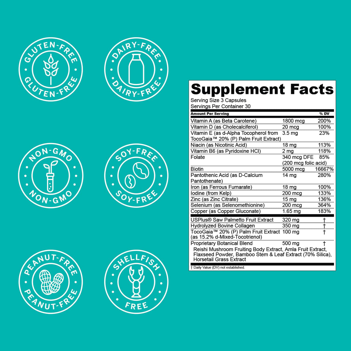 Hair La Vie Compléments Alimentaires Cheveux Biotine sur table