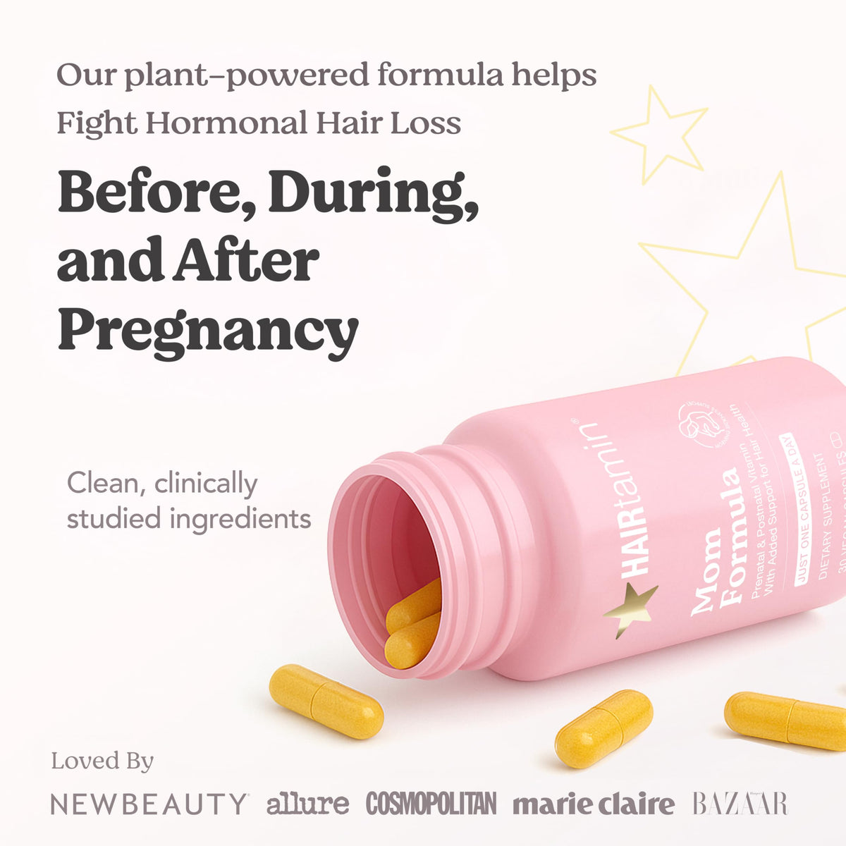 HAIRtamin Complément Alimentaire Cheveux Prénatal 90 Capsules emballage