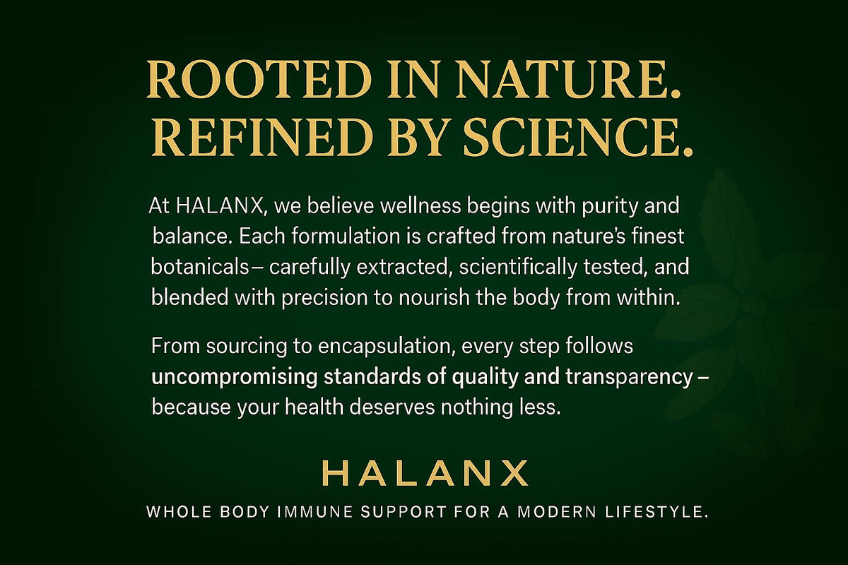 Halanx Huile d'Origan Gélules sur une table en bois