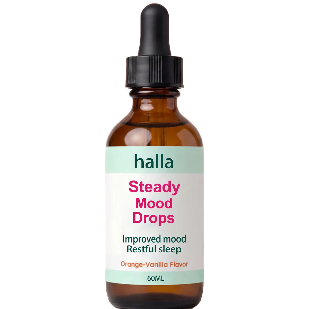 Halla Steady Mood Drops 60 ml avec goût orange-vanille vue avant